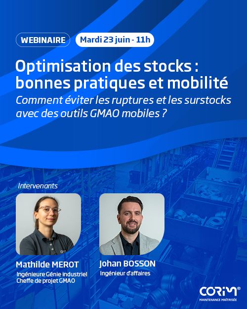 Webinaire sur l'optimisation des stocks en maintenance